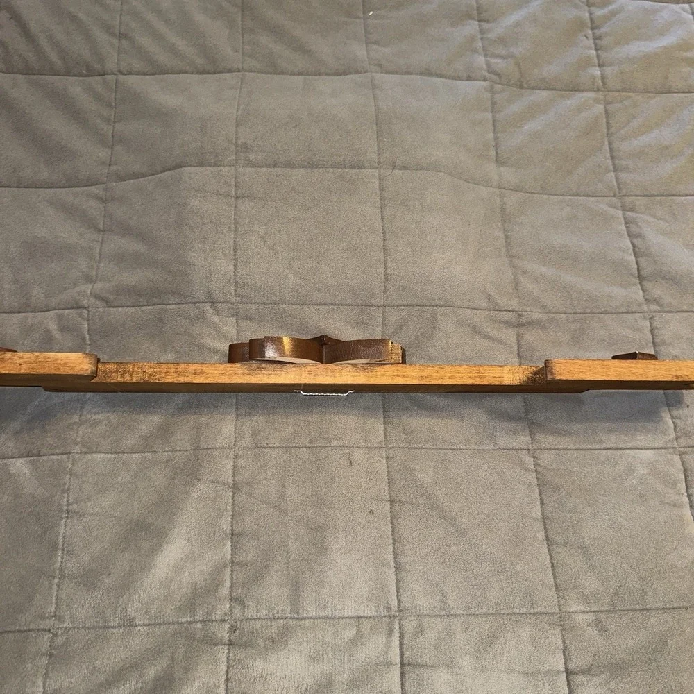 Vintage Wooden Bow Ribbon Wall Hanging Red Hearts Cottage Core Country Decor 29